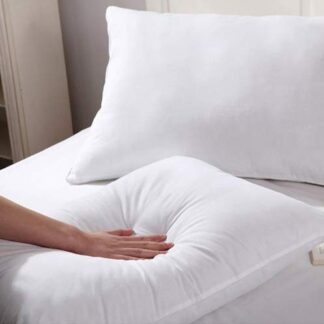 Wonderwrap- White Fiber Filled Pillows Pair, For Hotel, Shape: Rectangular