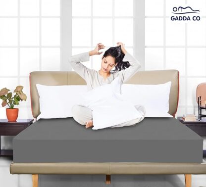 Wonderwatch CO Premium Waterproof Mattress Protector Cover | Terry Cotton Bed Protector, Single Bed - 72 X 36, 6 X 3 Feet - 2 to 10 inch - Grey - Image 3