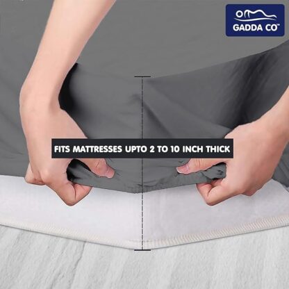 Wonderwatch CO Premium Waterproof Mattress Protector Cover | Terry Cotton Bed Protector, Single Bed - 72 X 36, 6 X 3 Feet - 2 to 10 inch - Grey - Image 5