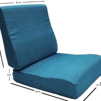 Wonderwatch: Comfort Contour Model Moulded Pu Foam Sofa Cushion with Blue Colour Washable Outer Fabric: Seat 21x23x5 Inches (5 no's), Backrest 21x18x4 Inches (5 no's), 5 Seater (5+5)