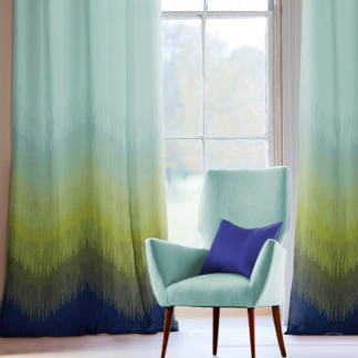 WonderWrap Piece Polyester Eyelets Blackout Curtains with Tie Back(Velcro), Bedroom Living Room (Green, 9 feet)