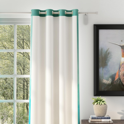 WonderWrap 2 Piece Polyester Eyelets Blackout Curtains with Tie Back(Velcro), Bedroom Living Room (7 Ft x 4.2 Ft) - Image 4