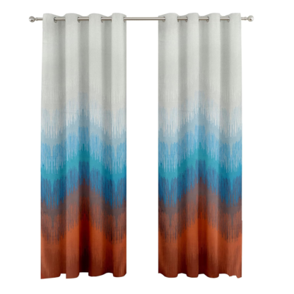 WonderWrap 2 Piece Polyester Eyelets Blackout Curtains with Tie Back(Velcro), Bedroom Living Room (Blue, 9 Ft x 4.2 Ft) - Image 4